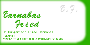 barnabas fried business card